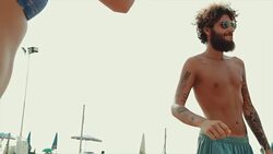 Friends team play sports: high five and unity Stock Footage