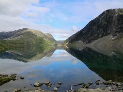 Djupvatnet lake, views of lake Stock Footage