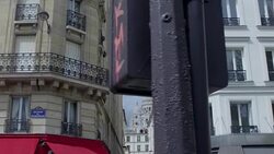 Slow motion - Sacre Couer through the buildings Stock Footage