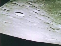 Apollo 11 lunar module makes its approach Stock Footage