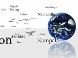 Capitals around the globe Stock Footage