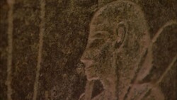 Egyptian characters decorate a wall in Luxor, Egypt. Stock Footage