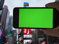 Make your own selfie Time Square Female One Person Stock Footage