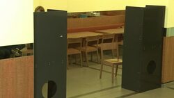 CLEAN : Merkel votes casts ballot in European elections News Clip