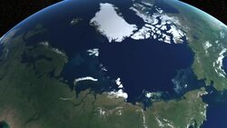 A computerized image shows a 360 degree view of Earth. Stock Footage