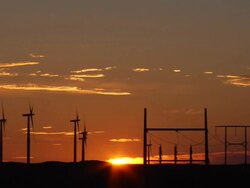 Wind Energy and Power Lines Stock Footage