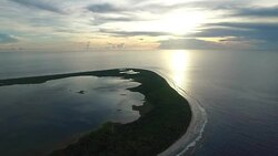 Manra Atoll at dawn, Kiribati Stock Footage