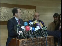 Prodi meeting Lebanese parliament speaker and prime minister News Clip