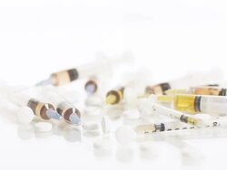 HD DOLLY: Many Syringes Stock Footage