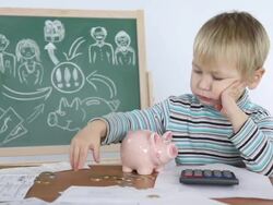 boy and Finance Stock Footage