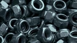 Heap screw nuts Stock Footage