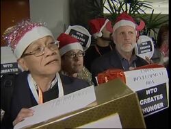 Latest protests surrounding WTO summit News Clip