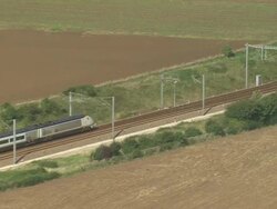 Eurostar Approaching Channel Tunnel Stock Footage