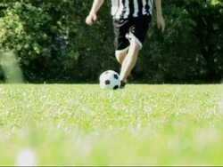 Soccer player running Stock Footage