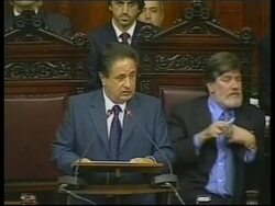 Reaction to Menem dropping out of race News Clip