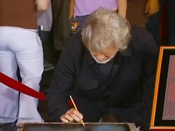 Hollywood's Rockwall Honors Kris Kristofferson and Waylon Jennings Stock Footage