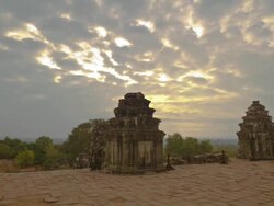 WS T/L Tourist at Angkor Wat (UNESCO World Heritage Site) / Siem Reap,  Angkor Wat,  Cambodia Stock Footage