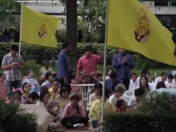 Siriraj Hospital Prayers for the King of Thailand Stock Footage
