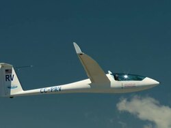 2010 AERIAL Glider flying high over mountain tops / Santiago de Chile, Gran Santiago, Chile Stock Footage