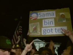 US Reaction to Osama Bin Laden's Death Stock Footage