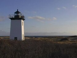 Lighthouse Coastal Landscape Stock Footage
