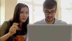 Watching chromakey TV and changing channel. Stock Footage