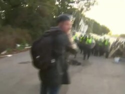 Police & Bailiffs Charge Dale Farm Protesters News Clip