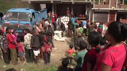Aid finally reaches village near epicentre News Clip
