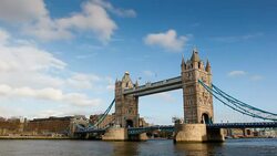 Tower Bridge, London, time-lapse Stock Footage