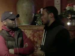 Jesse Williams (right) at the Gatorade Lounge at the 2011 Sundance Film Festival at Park City UT. (Footage by WireImage Video/GettyImages) Stock Footage