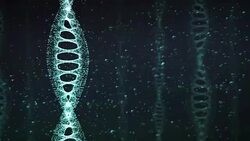 Blue DNA Strand slow motion - 3D Animation Stock Footage