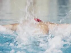 Athlete in water Stock Footage
