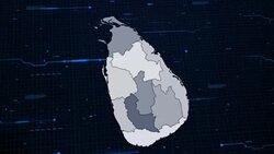 Sri Lanka network map Stock Footage