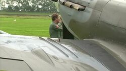 Prince Harry inspecting WW2 war planes News Clip