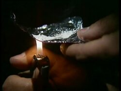 Close-ups of drug use Stock Footage
