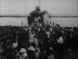 Vietnamese refugees, refugee camps and humanitarian aid, c.1954 Stock Footage