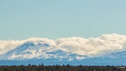 Oregon Three Sisters Mountain Stock Footage