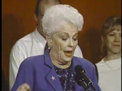 Ann Richards defeated in election for Governor Stock Footage