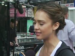 Jessica Alba at the 13th Annual EIF Revlon Run/Walk For Women at New York NY. (Footage by WireImage Video/GettyImages) Stock Footage