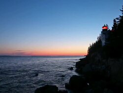 Bass Harbor Head Lighthouse Stock Footage