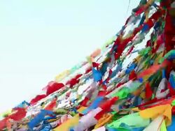 Tibet Prayer Flags Stock Footage