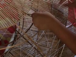 Weaver working Stock Footage