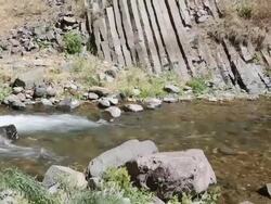 Garni Gorge, Azat river, 'symphony of the stones' Stock Footage