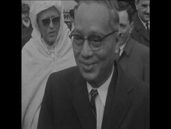 CAN 092 KING HASSAN OF MOROCCO GREETS UN SECRETARY GENERAL U THANT News Clip