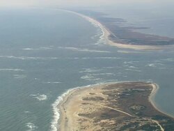 WS AERIAL View of Hatteras inlet / North Carolina, United States Stock Footage
