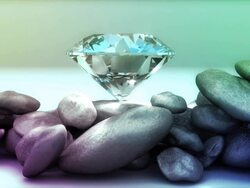 (Loop) Spinning Diamond on Rocks Stock Footage