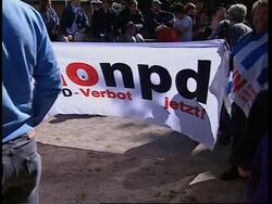 Anti right-wing extremist demo, police control protestors News Clip