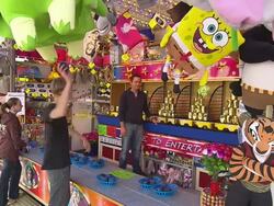 game can knockdown, people shot them Stock Footage