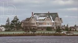 A country home in the countryside in the snow, 1908 - reenactment, clip 10 Stock Footage