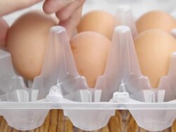 Packing eggs. Stock Footage